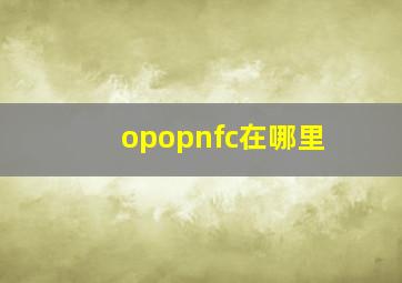 opopnfc在哪里