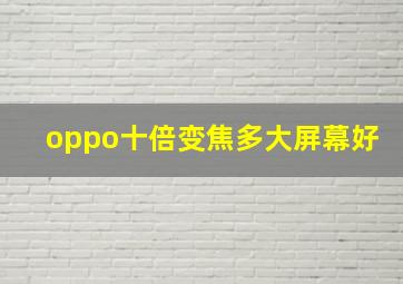 oppo十倍变焦多大屏幕好