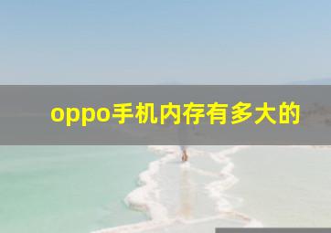 oppo手机内存有多大的