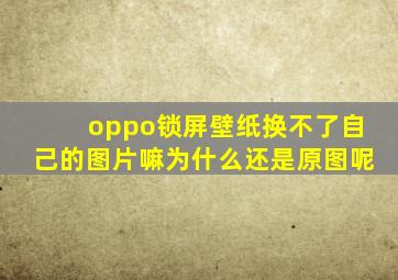 oppo锁屏壁纸换不了自己的图片嘛为什么还是原图呢