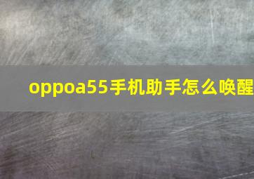 oppoa55手机助手怎么唤醒