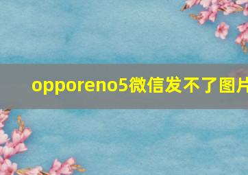 opporeno5微信发不了图片