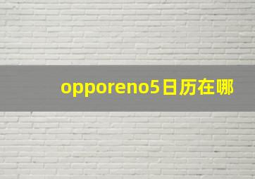 opporeno5日历在哪