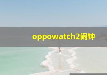 oppowatch2闹钟