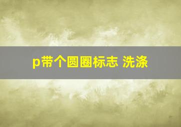 p带个圆圈标志 洗涤