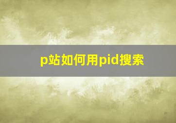 p站如何用pid搜索