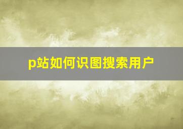 p站如何识图搜索用户