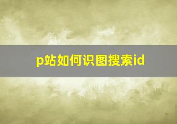 p站如何识图搜索id