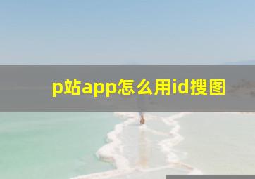 p站app怎么用id搜图