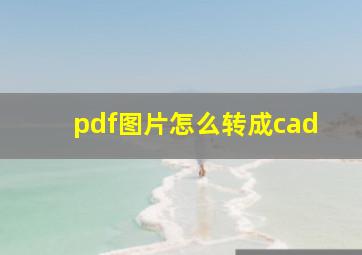 pdf图片怎么转成cad