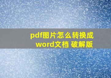 pdf图片怎么转换成word文档 破解版