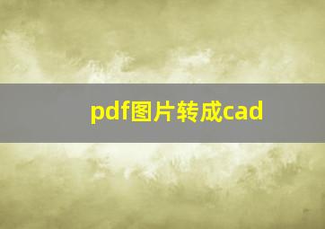 pdf图片转成cad