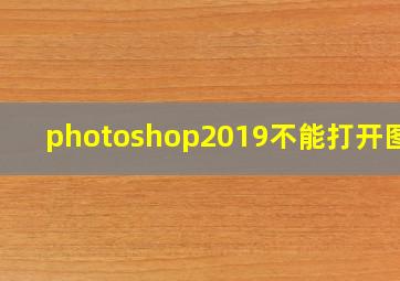 photoshop2019不能打开图片