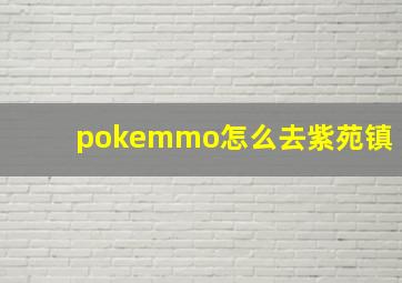 pokemmo怎么去紫苑镇