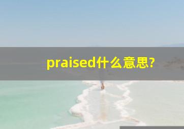 praised什么意思?