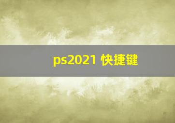 ps2021 快捷键