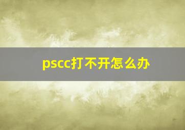 pscc打不开怎么办