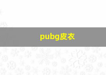 pubg皮衣