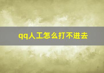 qq人工怎么打不进去