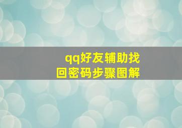 qq好友辅助找回密码步骤图解