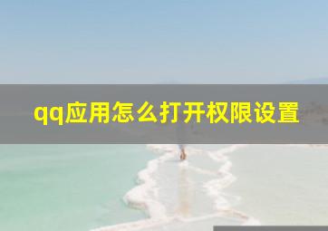 qq应用怎么打开权限设置