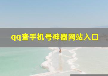 qq查手机号神器网站入口