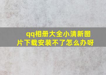 qq相册大全小清新图片下载安装不了怎么办呀