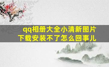 qq相册大全小清新图片下载安装不了怎么回事儿