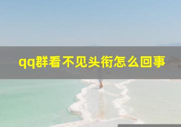 qq群看不见头衔怎么回事