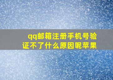 qq邮箱注册手机号验证不了什么原因呢苹果