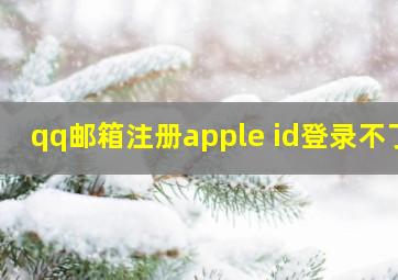 qq邮箱注册apple id登录不了