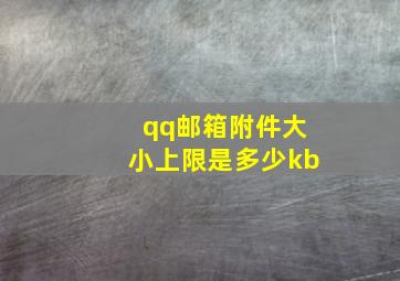 qq邮箱附件大小上限是多少kb