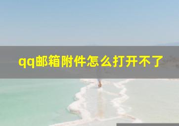 qq邮箱附件怎么打开不了