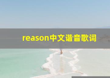 reason中文谐音歌词