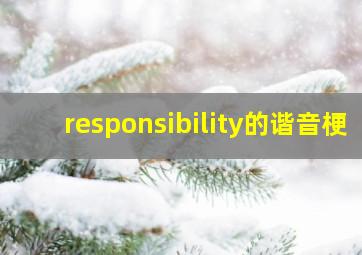 responsibility的谐音梗