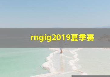 rngig2019夏季赛