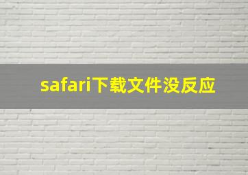 safari下载文件没反应