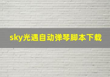 sky光遇自动弹琴脚本下载