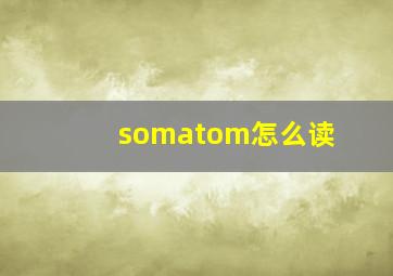 somatom怎么读