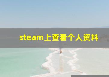 steam上查看个人资料