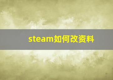 steam如何改资料