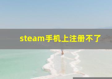 steam手机上注册不了