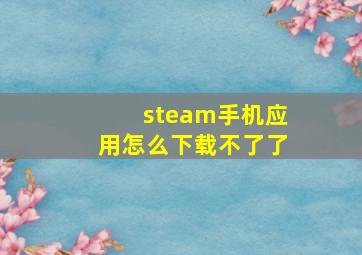 steam手机应用怎么下载不了了