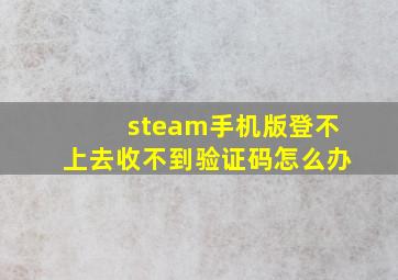 steam手机版登不上去收不到验证码怎么办