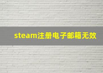 steam注册电子邮箱无效