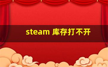 steam 库存打不开