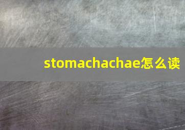 stomachachae怎么读