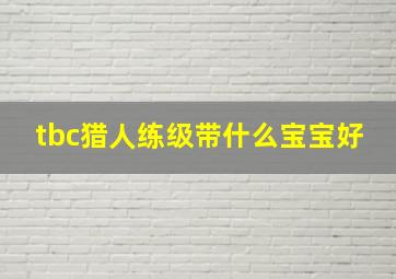 tbc猎人练级带什么宝宝好