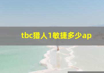 tbc猎人1敏捷多少ap