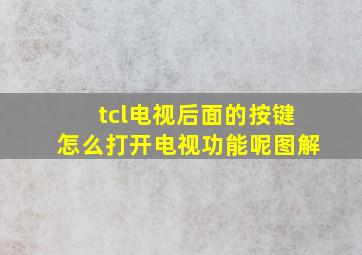 tcl电视后面的按键怎么打开电视功能呢图解